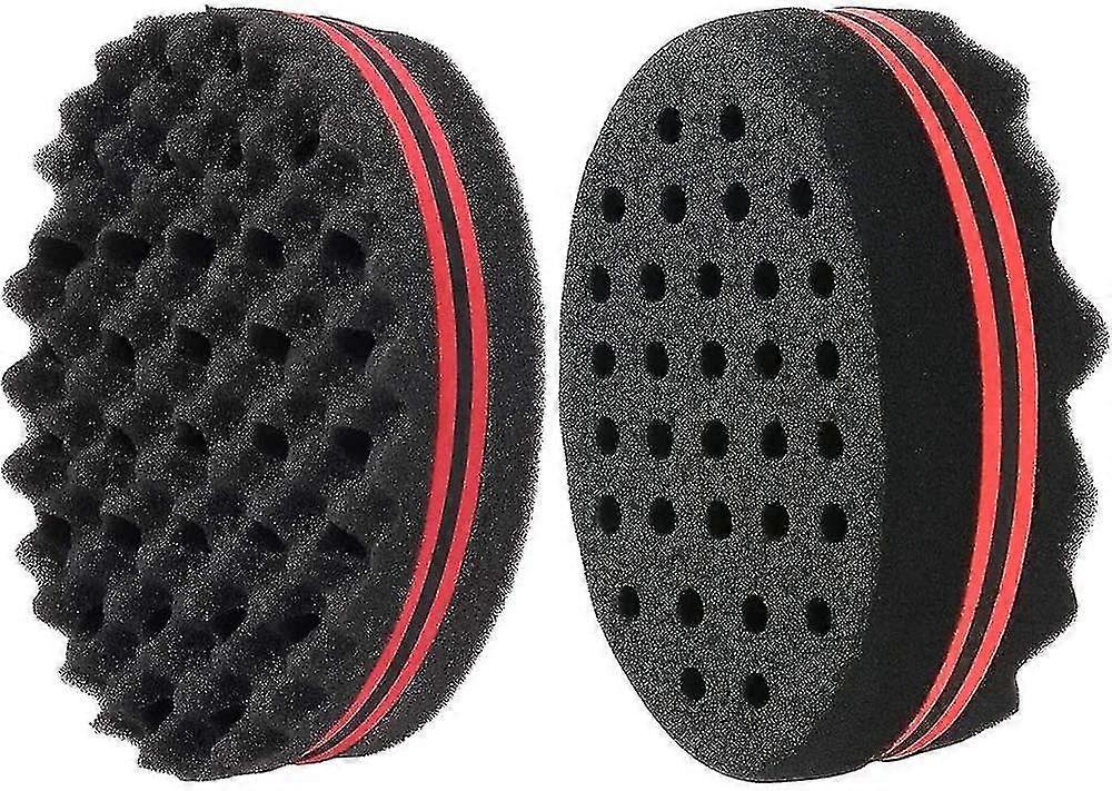 Sienihiusten harja, 2 kpl Curl Sponge Magic Twist, Wave Barber Hair Brush Sponge, Afro Curl Sponge, Dread Locking Twist Parturityökalu, joka on yhteensopiva