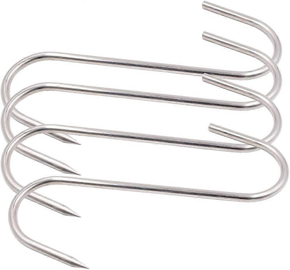 Ganchos de Carne de 5 Polegadas 4mm Gancho S Aço Inoxidável Processamento de Carne Gancho de Açougueiro Ganchos de Panela 5 Polegadas -