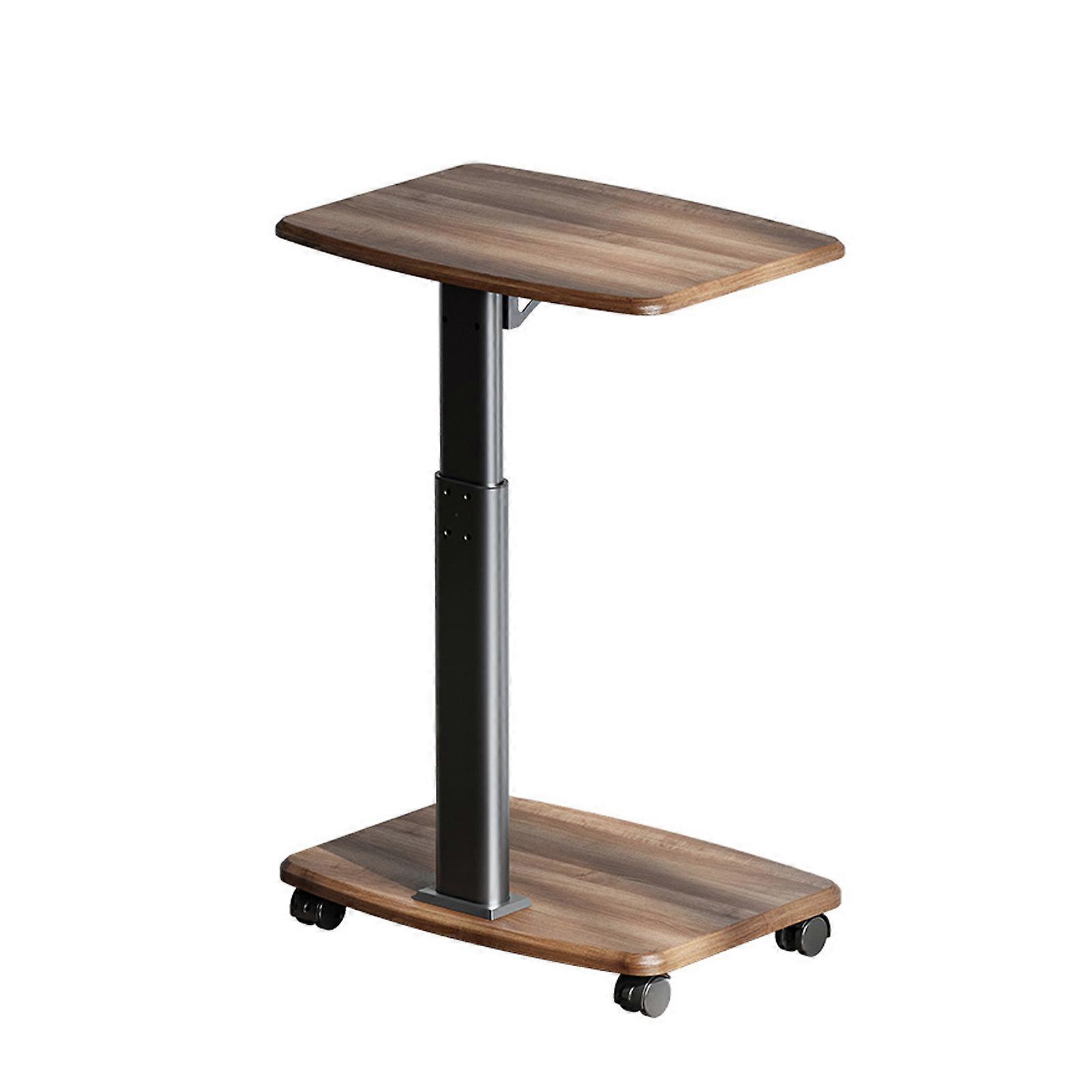 Computer Desk for Small Spaces Compact Lifting Table Desk with Wheels Double Layer Adjustable Height and Mobile Storage for Home Office Small Spaces