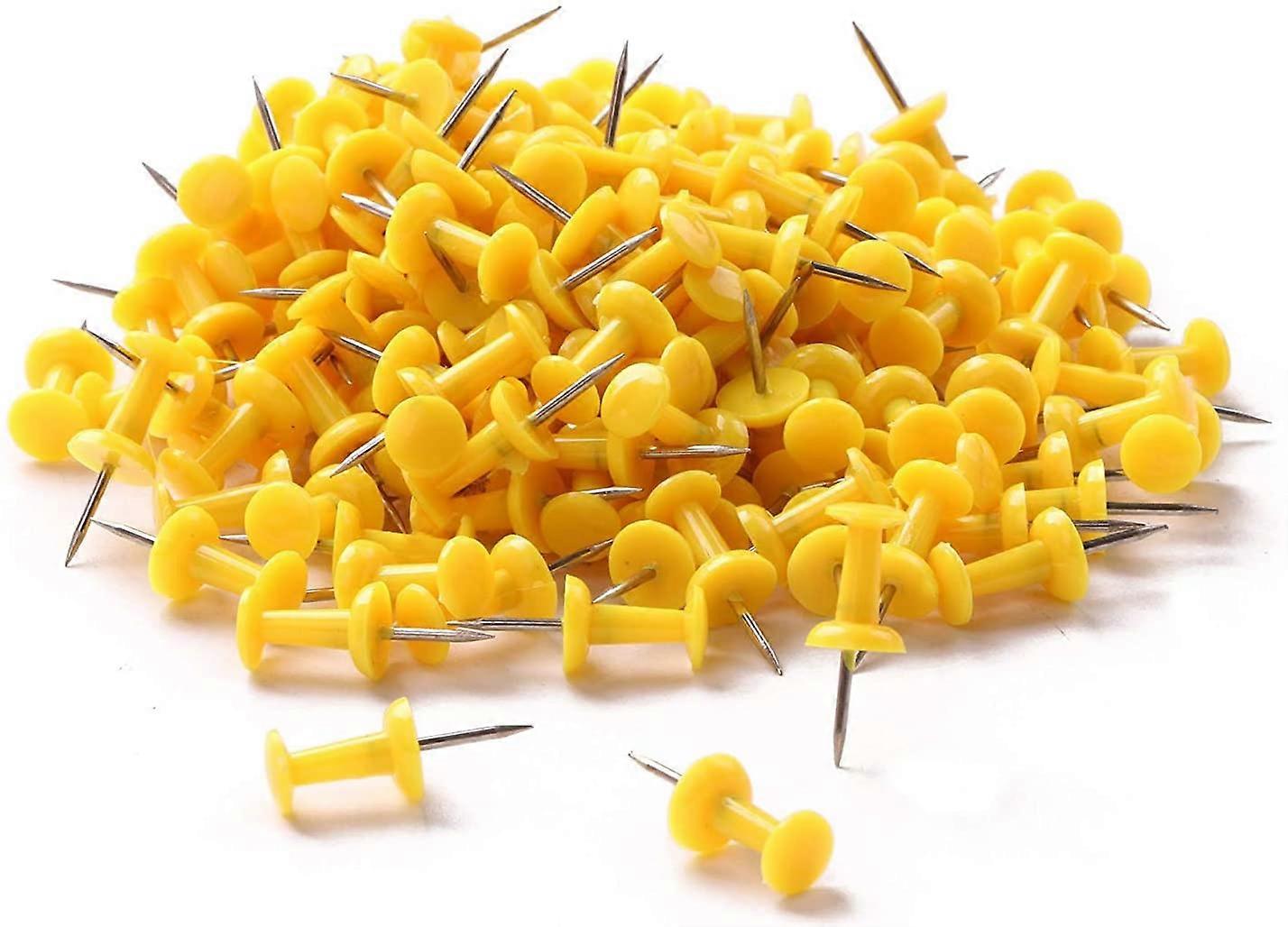 200PCS Colored Plastic Push Pins Decorative Map Thumb Tacks with Steel for Bulletin Board and DIY Craft Home Office Use (Red)