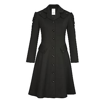Chic Star Ponte Ruffles Jacket In Black