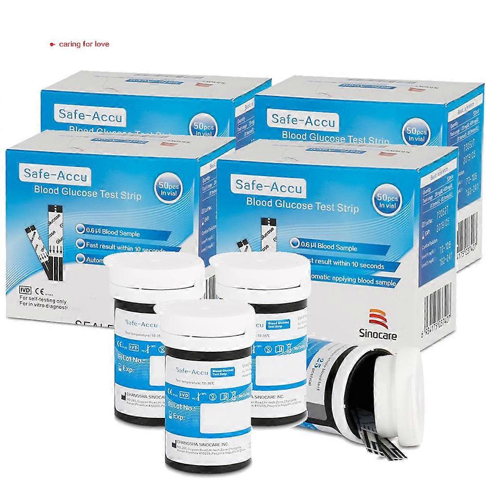 (200pcs/25pcs for Safe-Accu) Sinocare Blood Glucose Test Strips and Lancets for Diabetes Tester