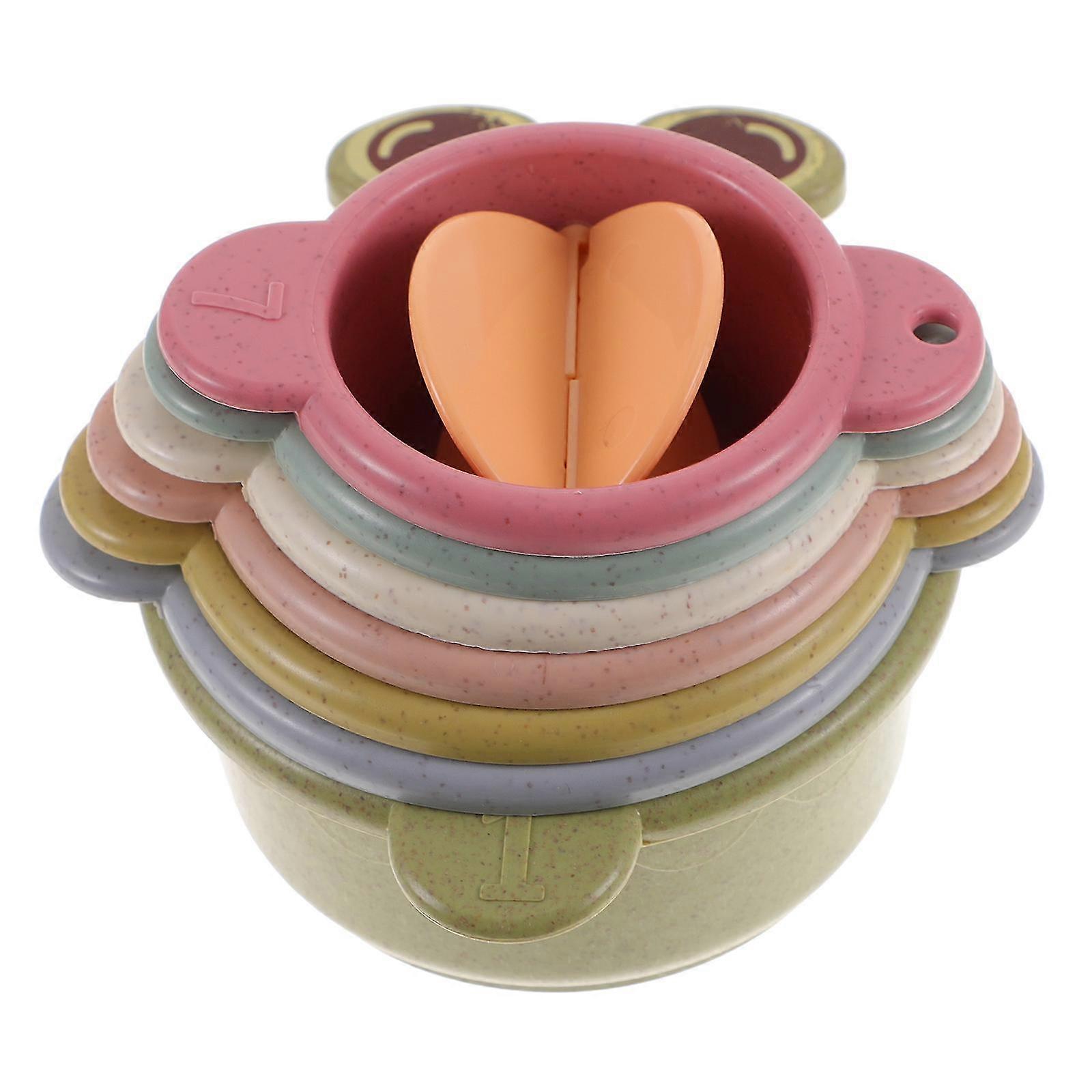 1 Set Of Stacking Cup For Rabbits Multi-color Rabbit Food Holder Pet Bunny Stacking Cup Toys