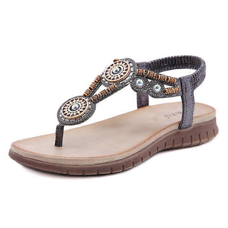 Women's Rhinestone Flat Sandals Beach Summer Slingback