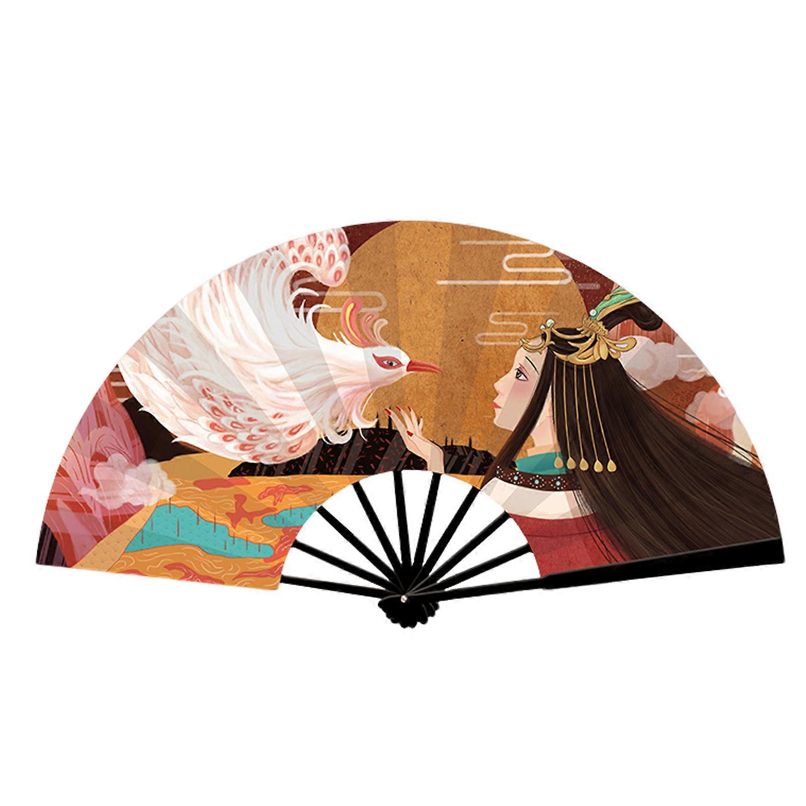 Folding Fan Elegant Chinese Style Bamboo Fan Lightweight Durable Hand Fan for Performance And Hot Summer Days Jikaix