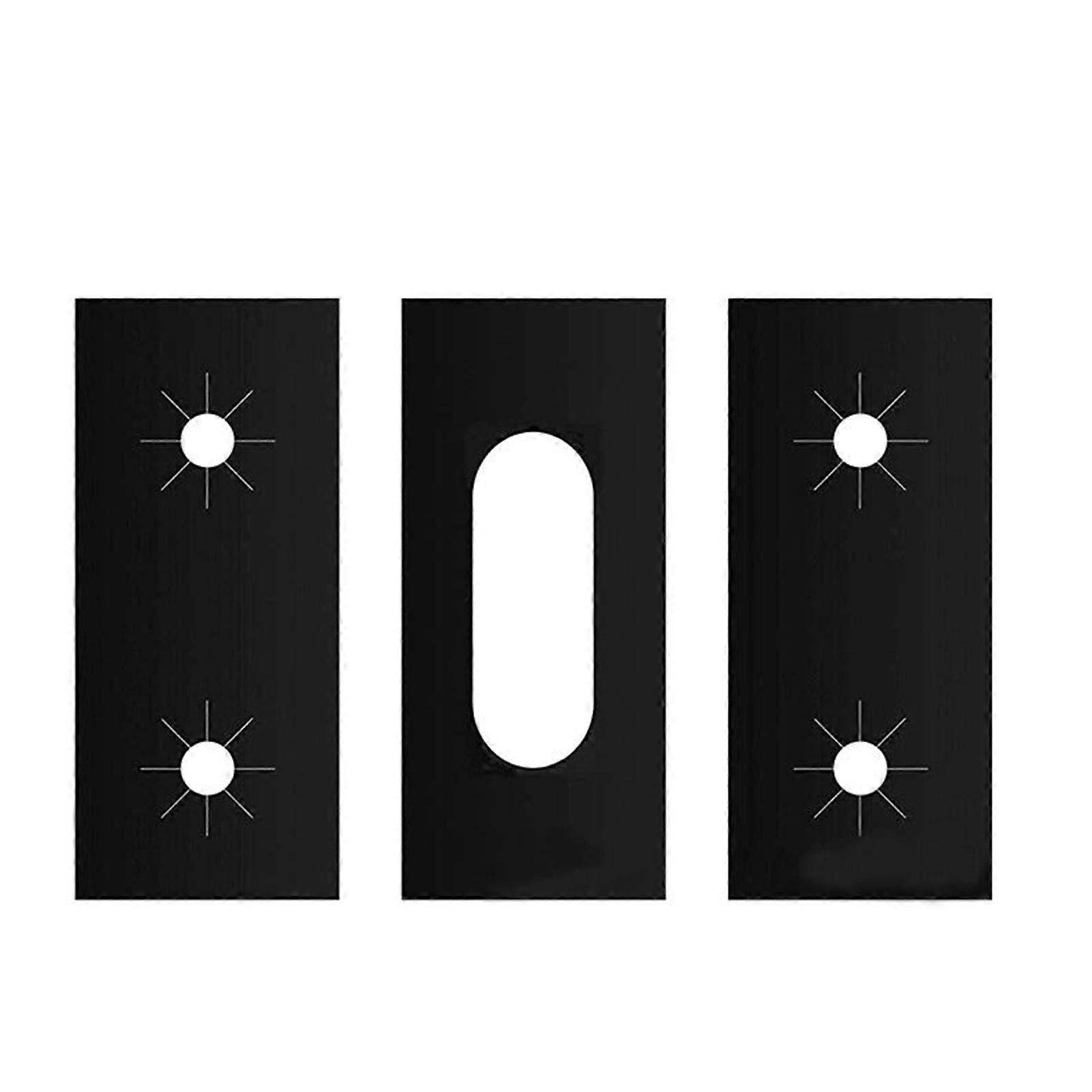 3 pezzi Coperchi per bruciatori per fornelli a gas Design autoadesivo a 5 fori Protezioni per fornelli a gas riutilizzabili Antiaderente Resistente all'olio Resistente al calore Facile da pulire Strumenti per stufe