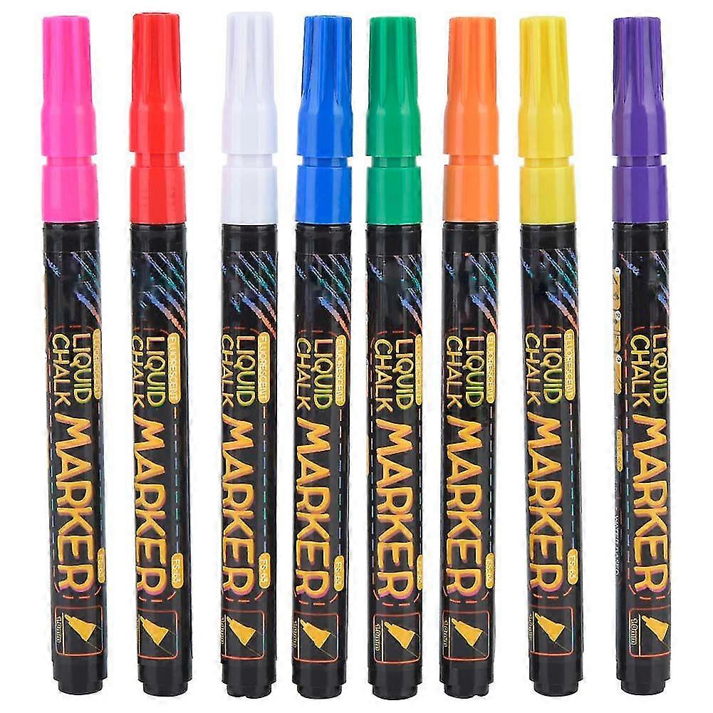 Marqueur pour tableau noir à pointe fine - Craie liquide effaçable - 1,0 mm - Surligneur pour tableau de lampe