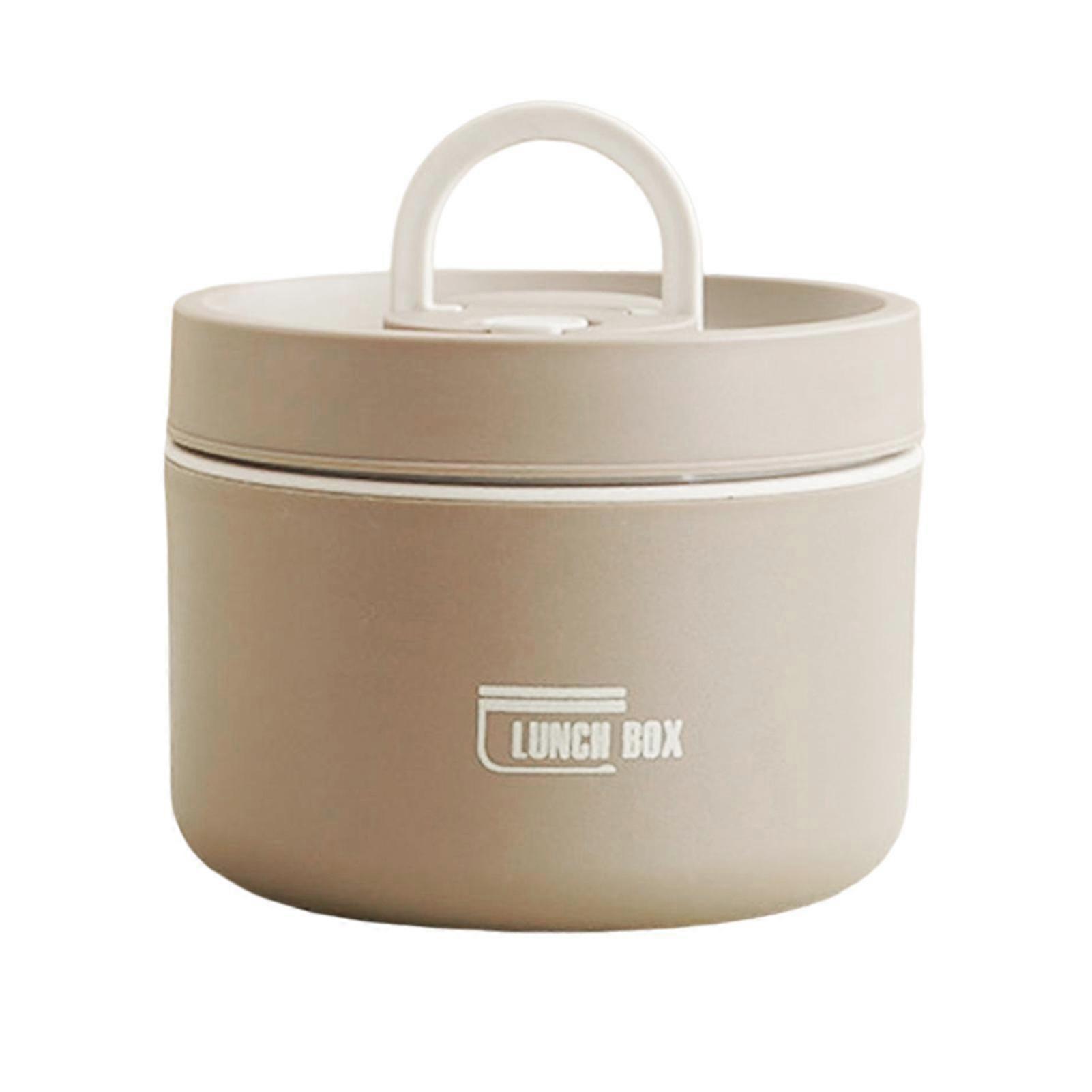 Thermal Lunch Box With Lid Leakproof Lunchbox With Folding Handle Dishwasher-safe For Kids Students Adults