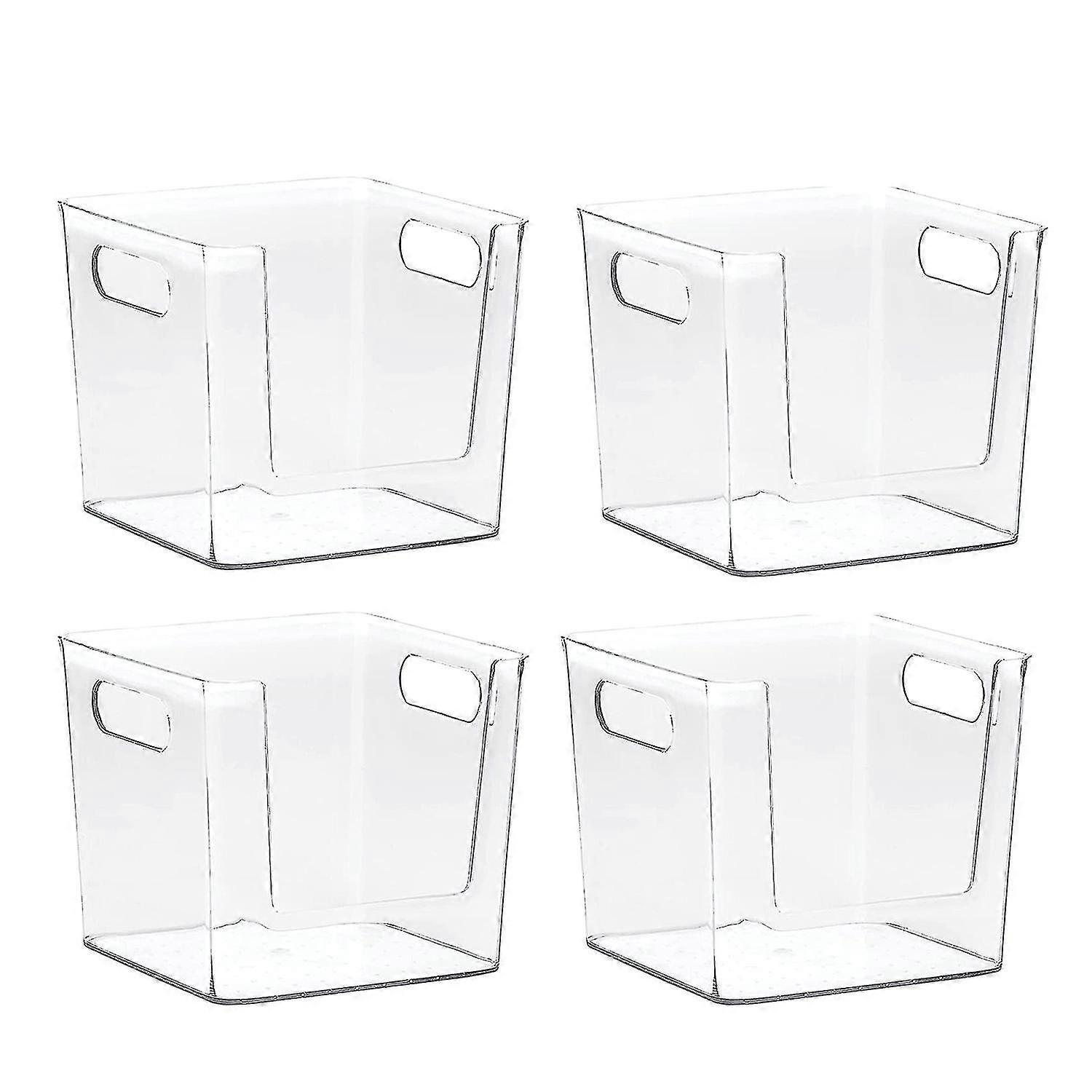 Kitchen Organization Clear Plastic Storage Box - Storage, 4 Pack