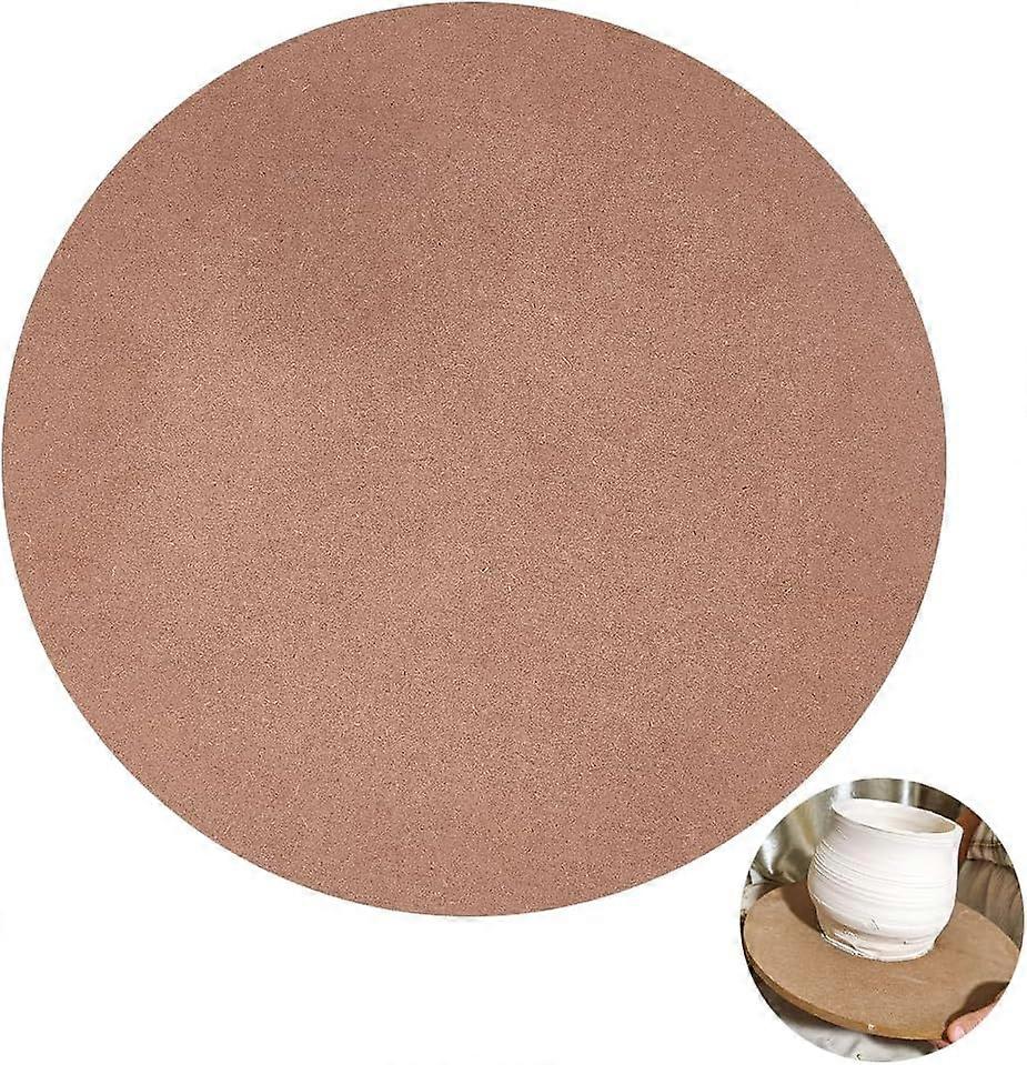 DIY 11.8inch Round Pottery Wheel Bat Medium Density Fiberboard (MDF) Sheet Ceramic Clay Drying Board Clay Throwing Bats for Potters Spinning Clay 9mm