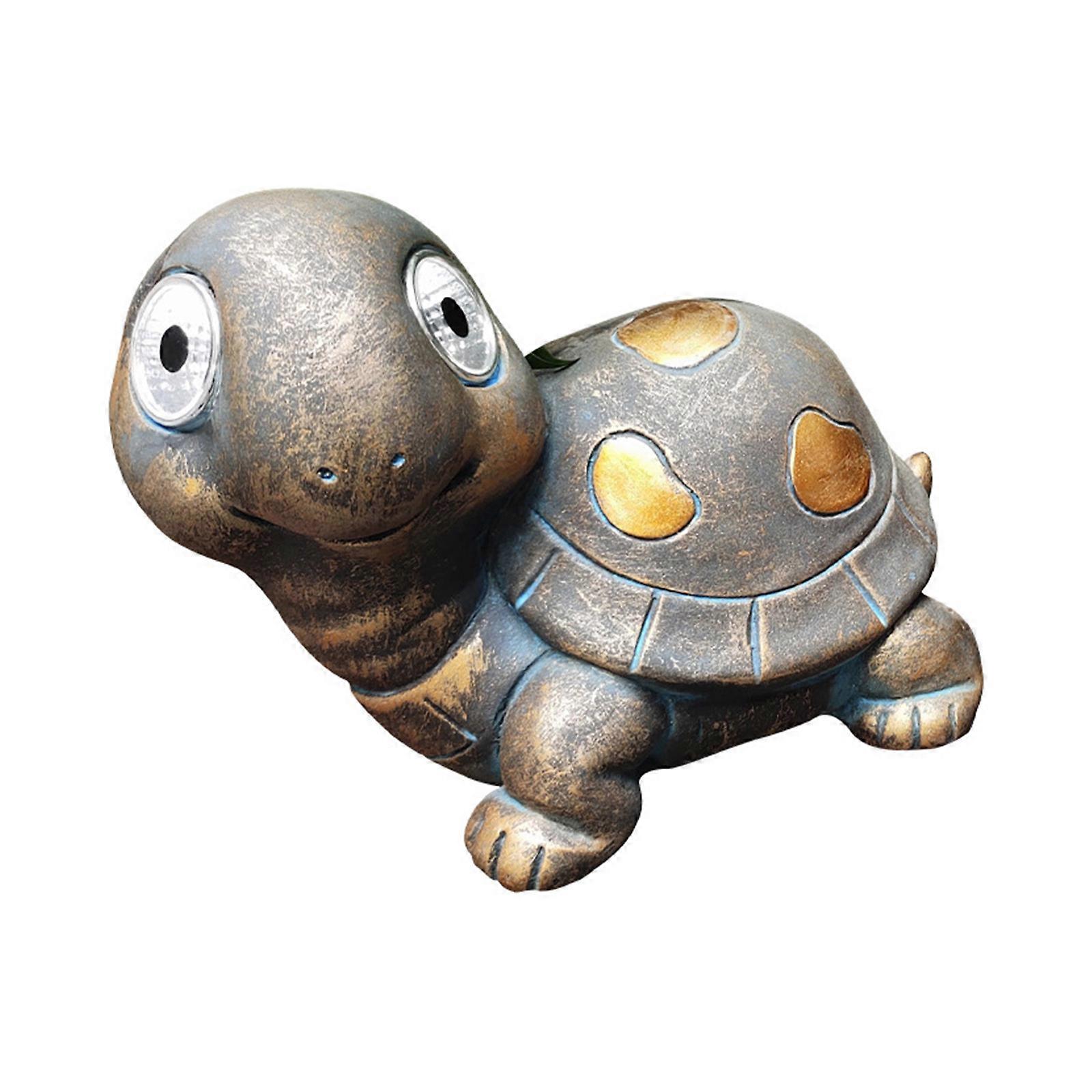 Statue en résine pour jardin cour balcon veilleuse solaire hibou/escargot/pour tortue Figu