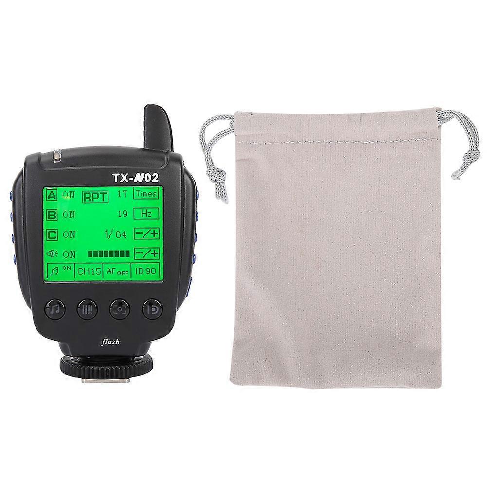 Gatilho de controlador de flash TTL sem fio LCD de exibição grande para câmeras (para Nikon TX N02)