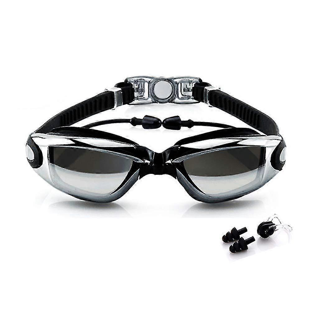 Swimming Goggles Swimming Goggles With Earplugs No Leak Anti-Fog Uv Protection Adult