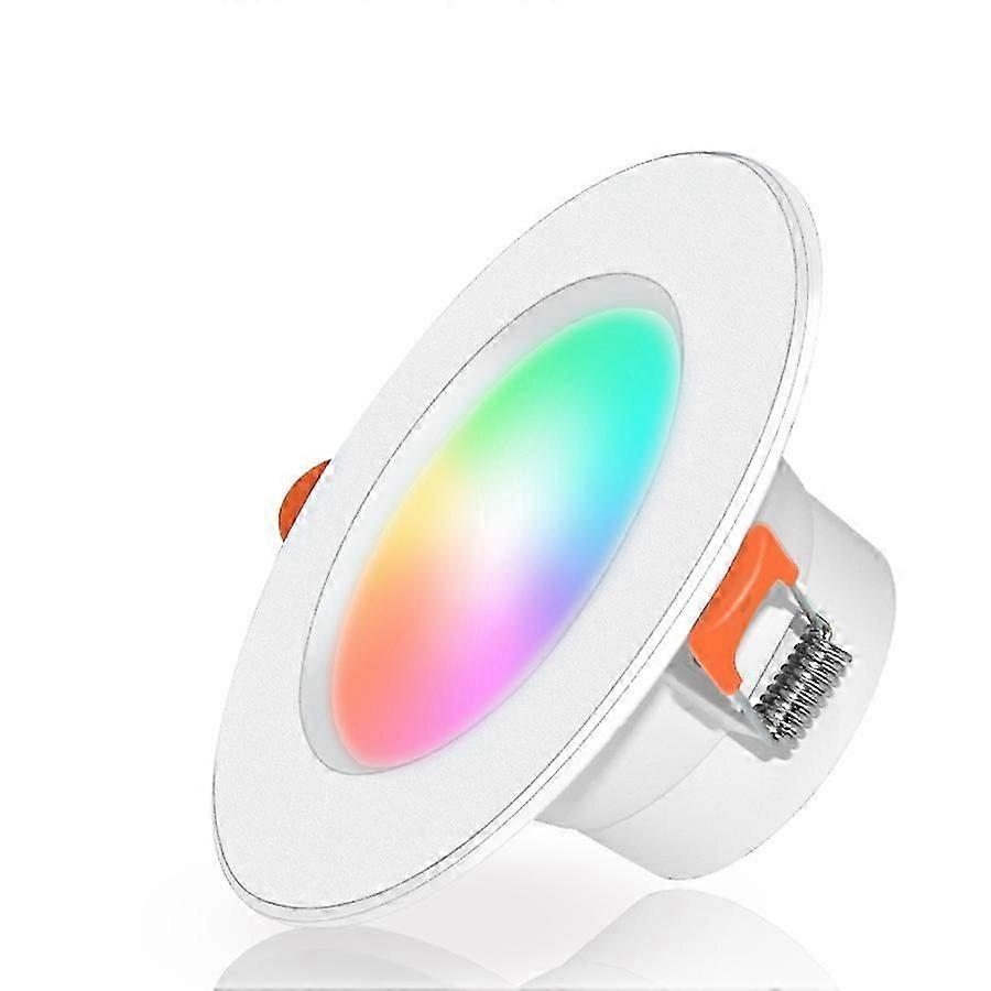 4 Pack Bluetooth Smart Downlights for Ceiling,Dimmable 10W LED Lights Alexa, RGBCW+CCT Recessed Spot Lights Colour Changing, Bluetoothi Control Work