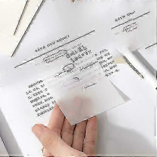 50/100x Transparent Sticky Notes Pad Waterproof Self-adhesive Clear Memo Note