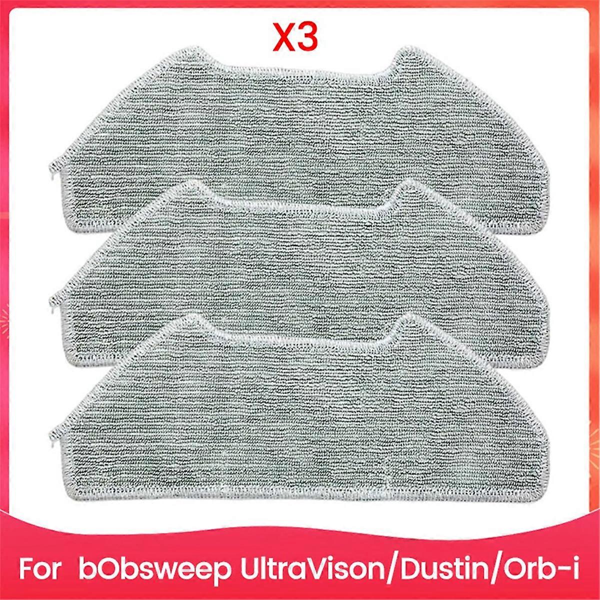 3Pcs Replacement Mopping Cloths Pad for BObsweep, for Dustin, for Ultra-Vision, Vacuum Parts & Acce