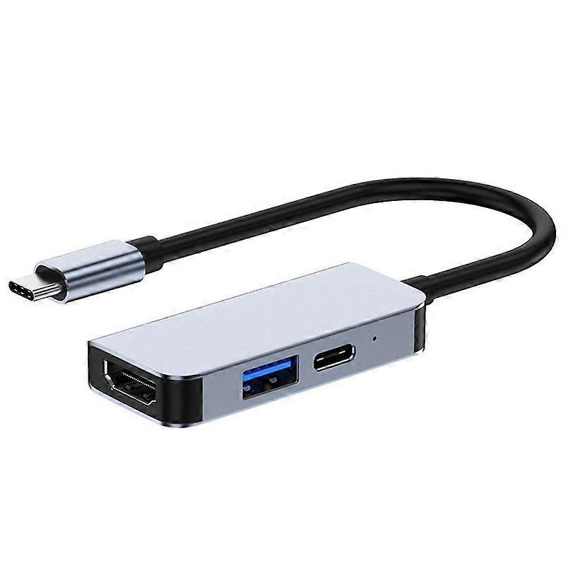 Laptop Docking Station Plug And Play Widely Compatible Driver-free Stable Output Good Heat Dissipation Fast Transfer High-strength 3 Port Type-c To Hd