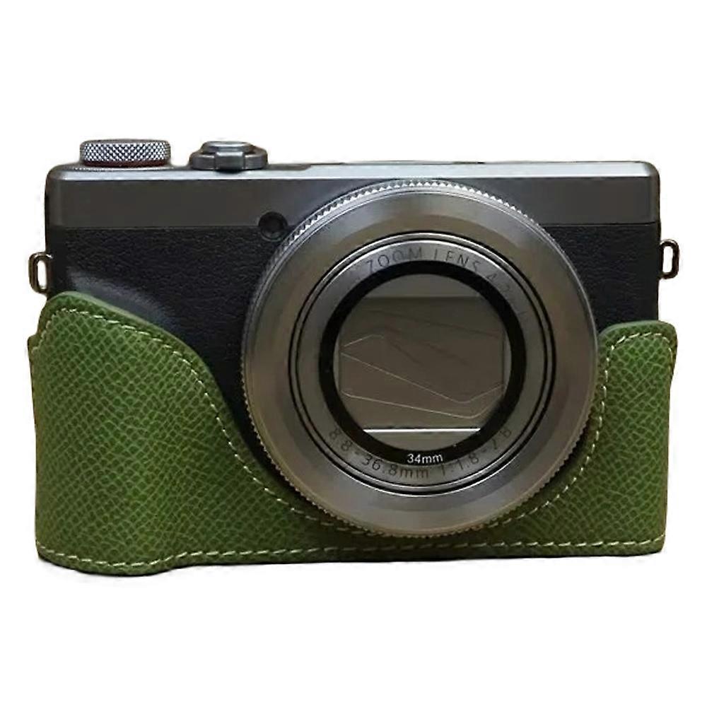 Type D For Canon PowerShot G7 X Mark II/G7 X Mark III Leather Camera Case Half Body Protective Cover