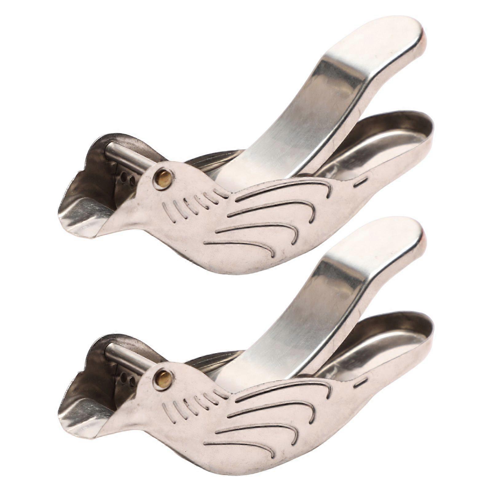 2Pcs Bird Lemon Squeezer Stainless Steel Bird Lime Juicer Manual Lemon Squeezer for Orange Tangerine Lime Beer Bottle Easy to Use Kitchen Tool