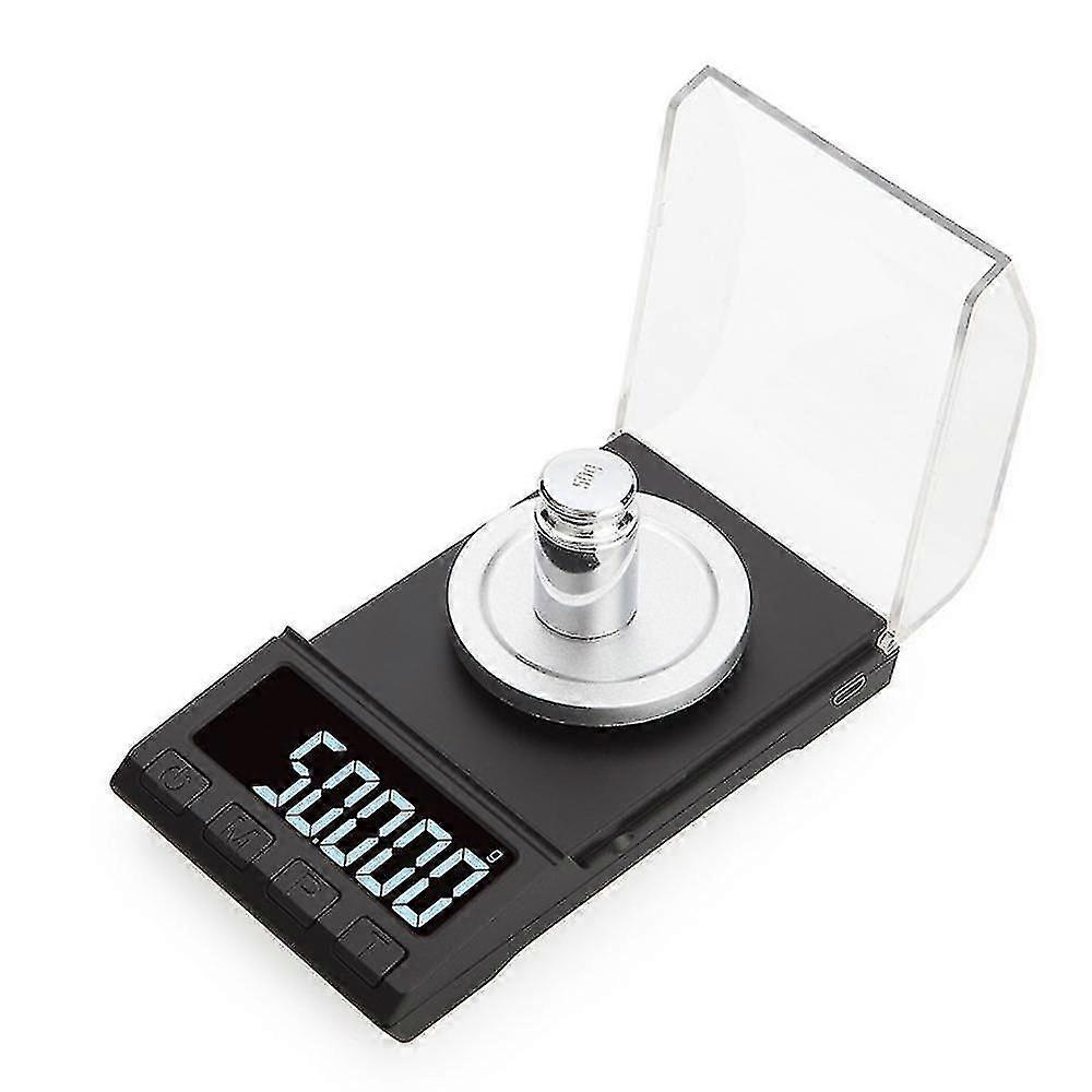 50g X 0.001 Grams, Premium High Precision Digital Milligram Scale, Includes Tweezers, Calibration Weights