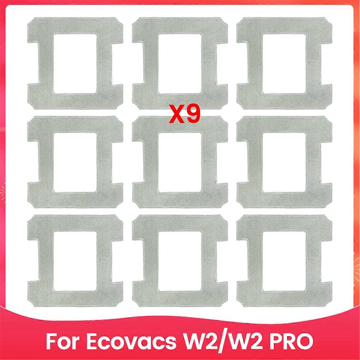 9PCS Washable Mop Cloths Cleaning Rag for W2/W2 Pro Window Vacuum Cleaner Robot Replacement Accesso