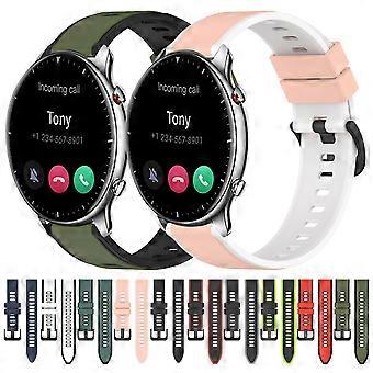 Für Amazfit GTR 2 22mm zweifarbiges Silikonarmband