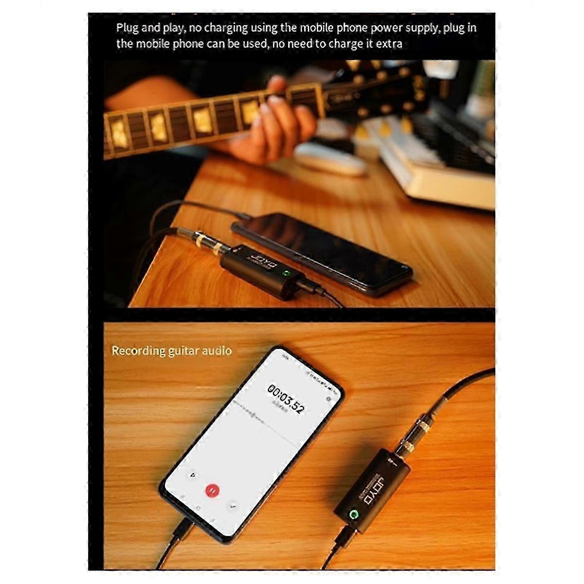 MOMIX CAB Portable Pocket USB Sound Card Guitar Headphone Recording Live Streaming Plug and Play M