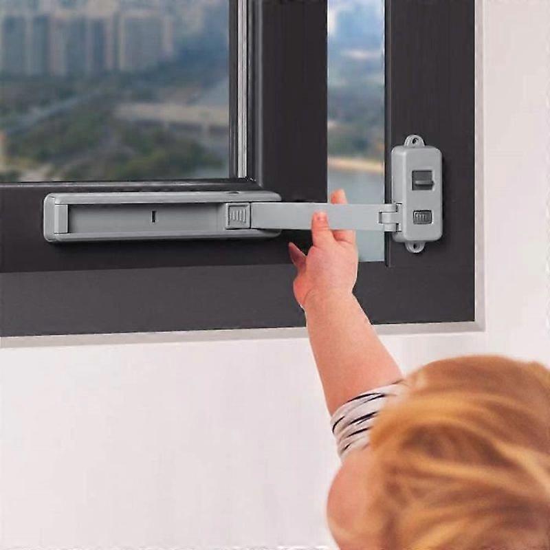 Childproof window lockwindow restrictorEasy to install and use3M adhesiveNo tools or drilling