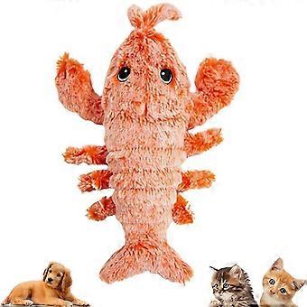Floppy Lobster Dog Toys Pluche Springende Kreeft Interactief Speelgoed Beweging Geactiveerd Bewegend Huisdier Speelgoed, Plus