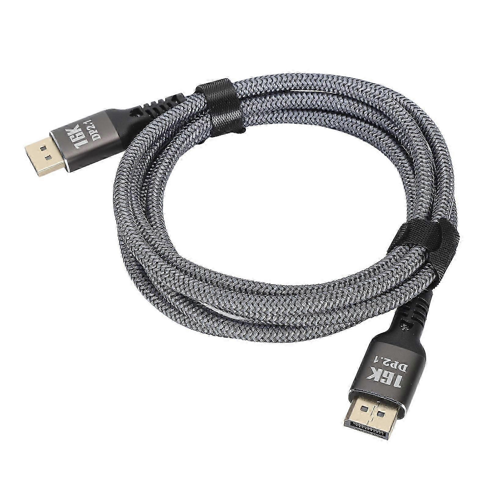 Exquisite DisplayPort 2.1 Cable 16K 30Hz 40Gbps 3D Dynamic HDR Male to Male DisplayPort Cable for FreeSync for G Sync Gaming Display 2m