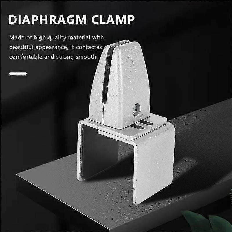 2 Pack Silver Sneeze Guard Clamp Support Office Desk Partition Holder Adjustable Table Securing Scr bs