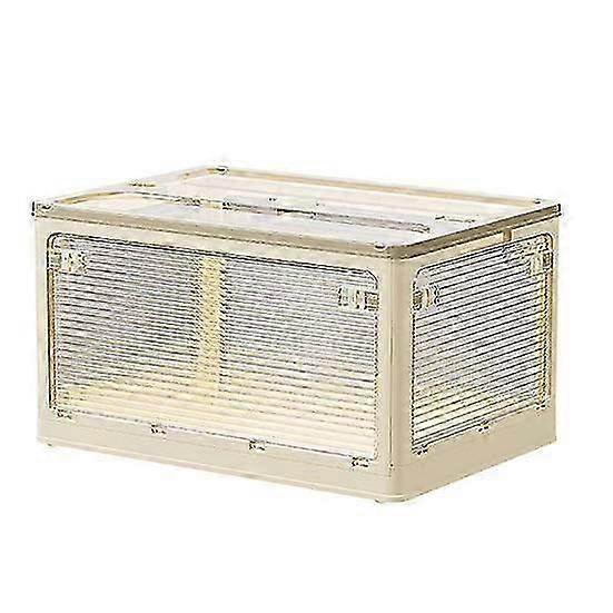 Foldable Storage Box Transparent Baffle Closet Organizer Large Capacity Portable Plastic Stackable S