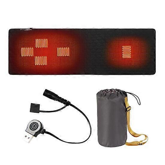 USB Heated Sleeping Pad 5 Heating Zones Temperature Adjustable Fast Heating Portable Winter Cold Weather Outdoor Travel Camping Sleeping Mat