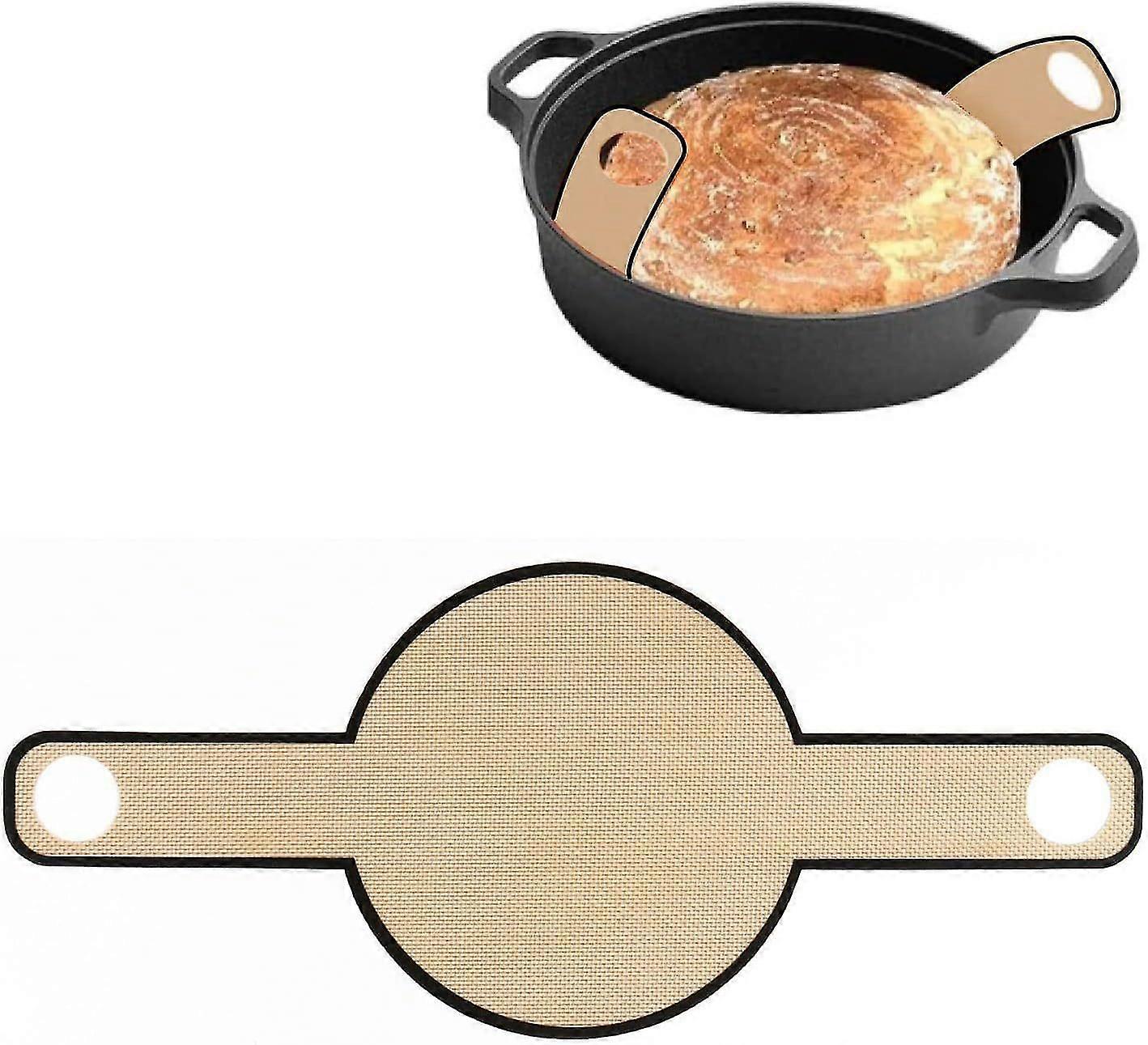 حصيرة خبز سيليكون لخبز الخبز بالفرن الهولندي ، قطرات عجين صديقة للبيئة / حصيرة خبز حبال خبز العجين 54.5 سم * 21 سم