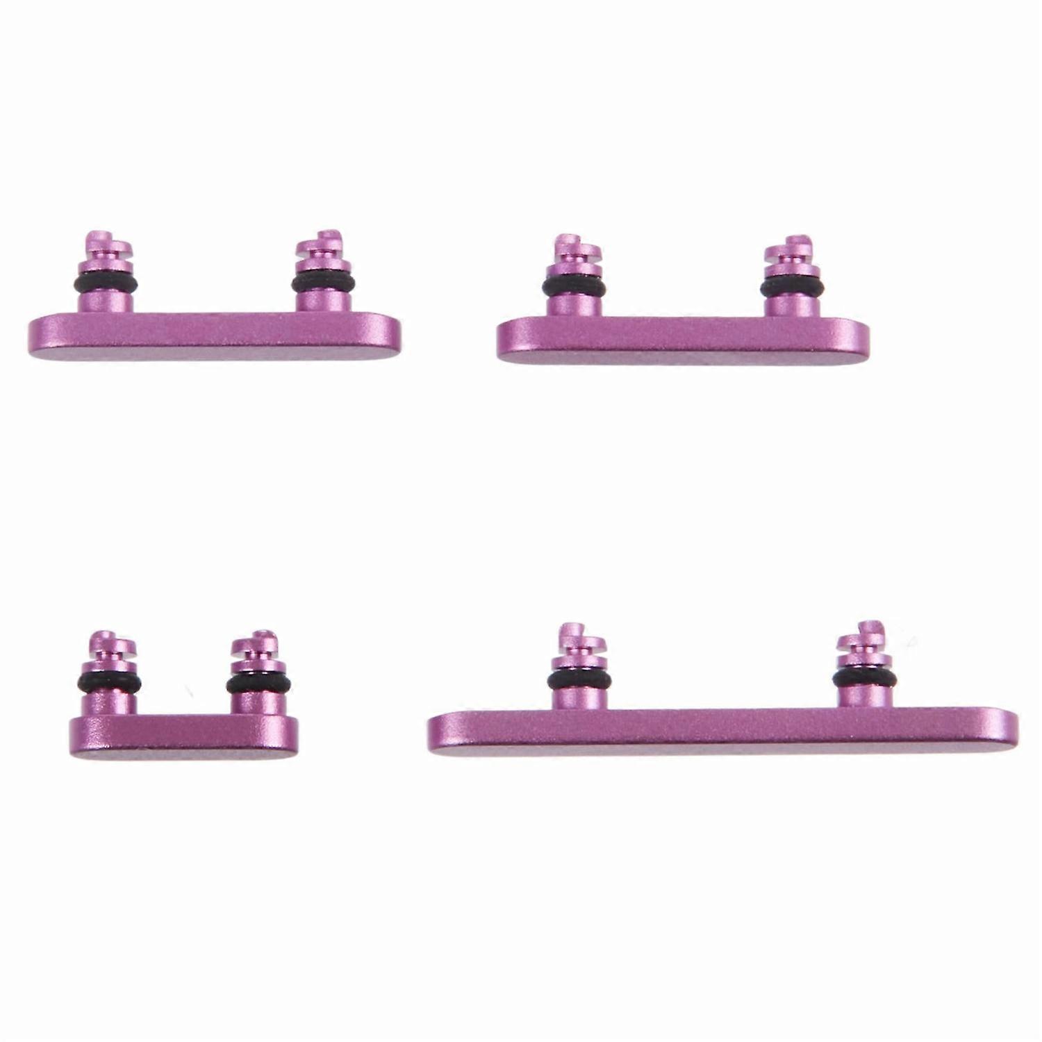 For iPhone 16 OEM Side Buttons Set (Mute+Power+Volume Buttons) (without Logo)-Pink