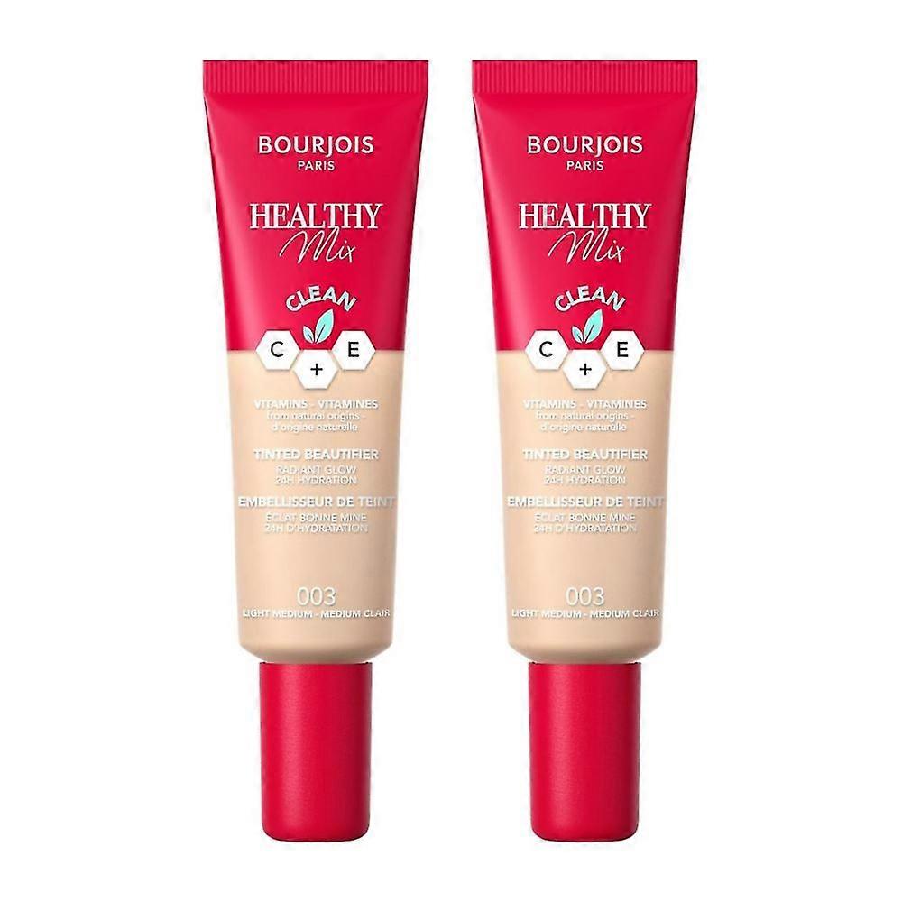 2 x Bourjois Paris Healthy Mix Tinted Beautifier 30ml - 003 Light Medium