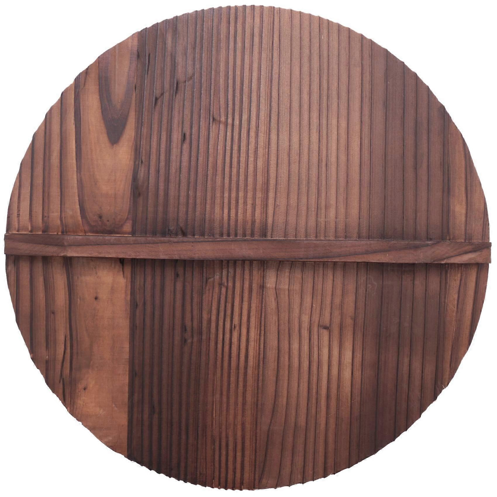 Kitchen Multi-Functional Wooden Pot Cover Handle Pan Lid 36cm