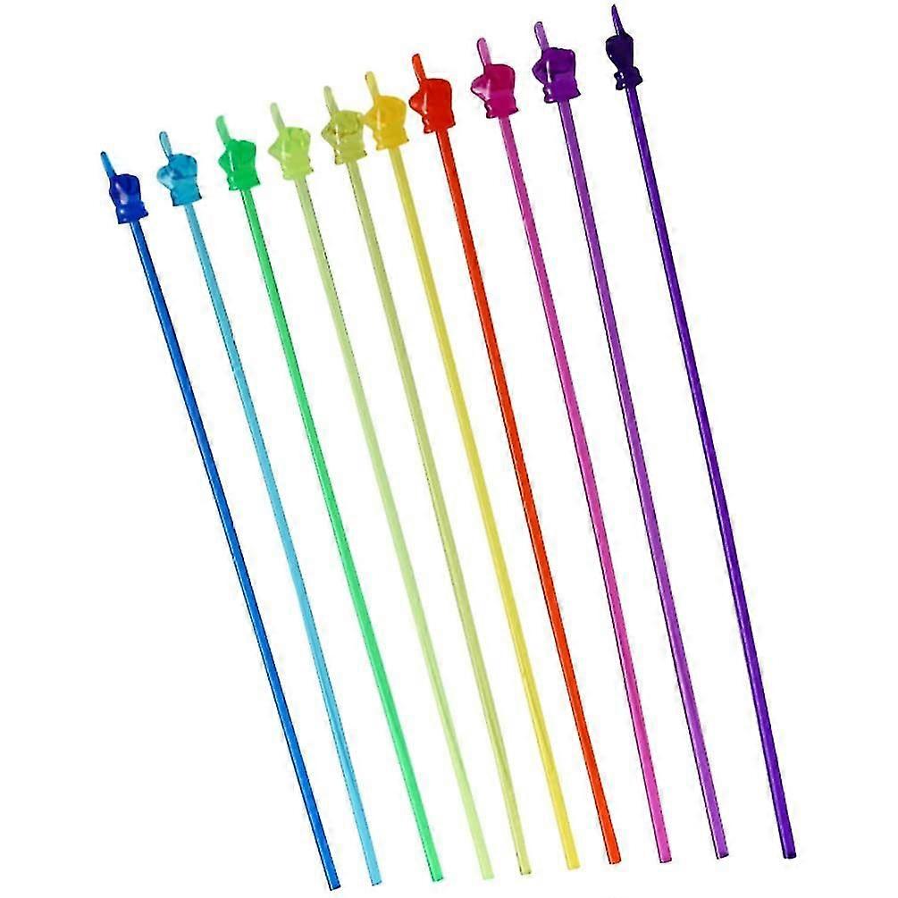 10Pcs Mini Hand Pointers Colorful Hand Patterned Pointers Sticks Classroom Teaching Accessories