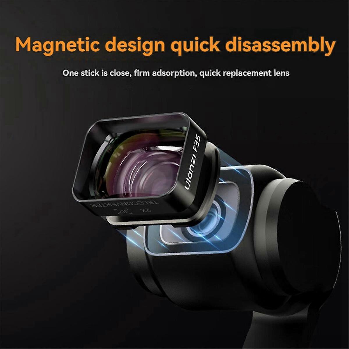 Kit d’objectif Ulanzi F35 pour DJI Osmo Pocket 3 accessoires d’appareil photo de haute qualité pour une photographie améliorée