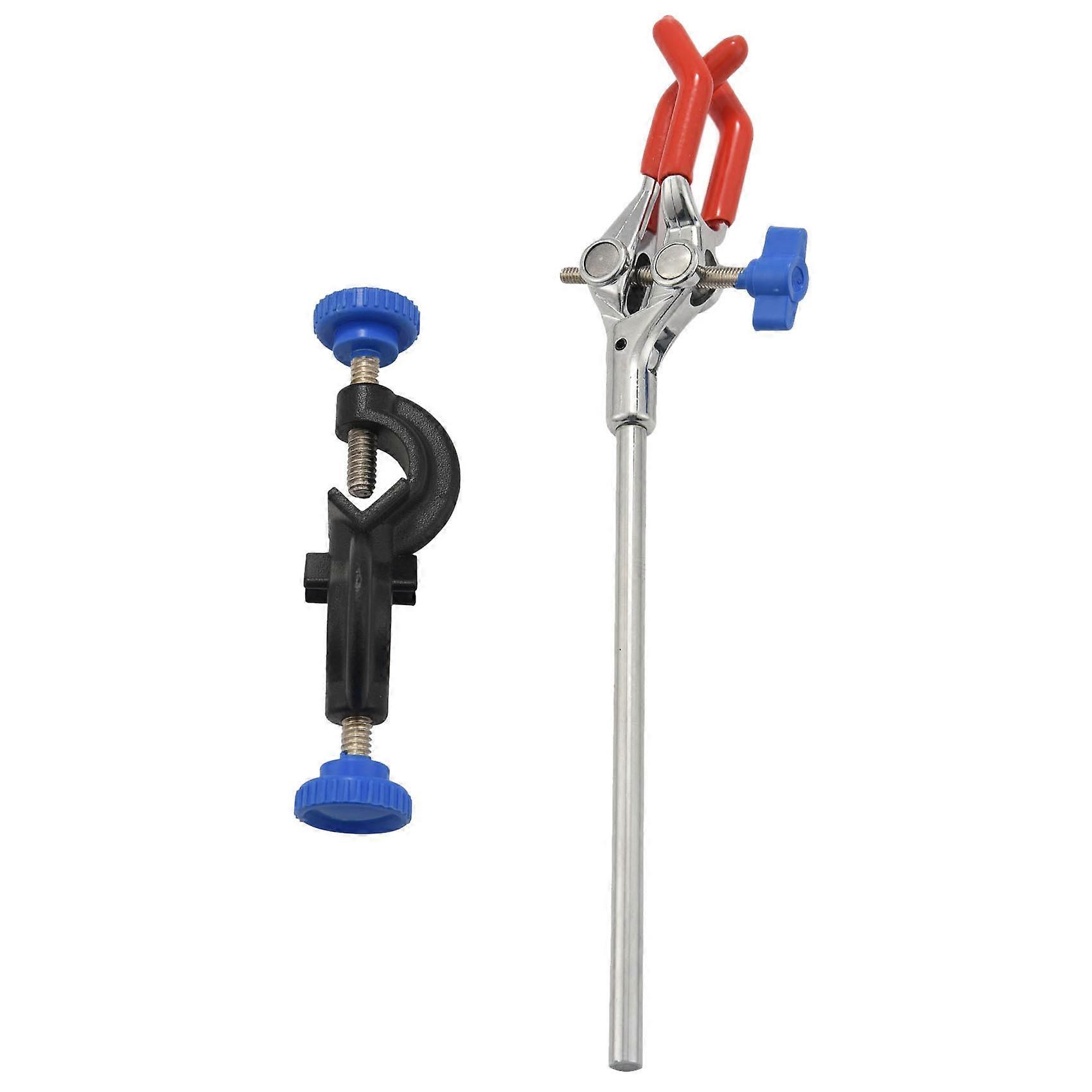 Lab Clamp 3 doigt Style tête recouverte de caoutchouc un clip de support de laboratoire noir