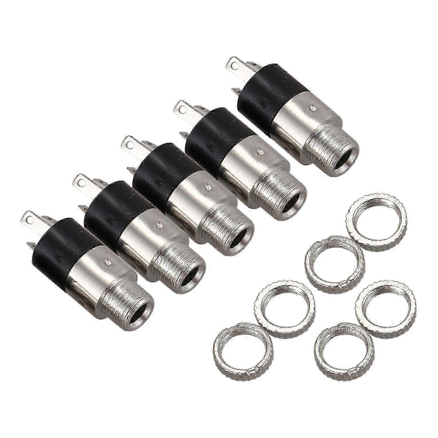 5PCS 3.5mm Stereo Jack Panel Mount Connector