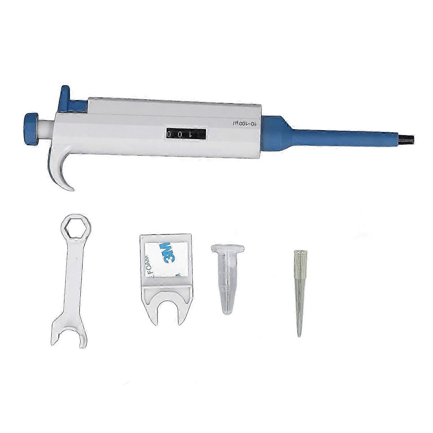 シングルチャンネルマイクロピペット10-100ul、大容量チップで調整可能