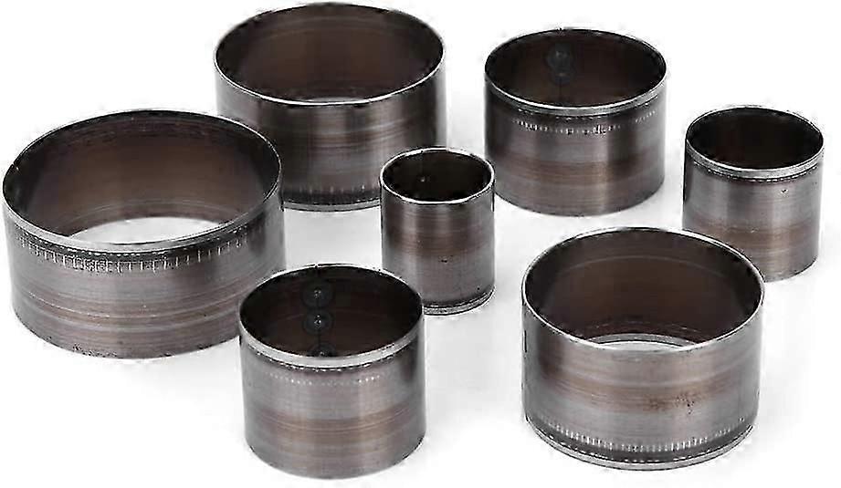 Γύρος τρύπα διάτρησης δέρμα punch die kit, 7 κομμάτι δερμάτινα εργαλεία κοπής χάλυβα στρογγυλή τρύπα διάτρηση 20/25/30/35/40/45/50mm