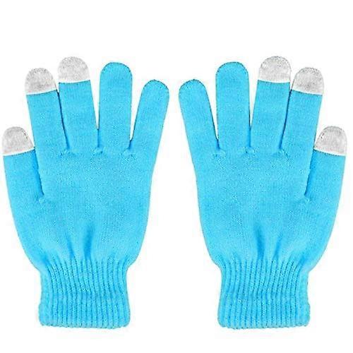 Warm Gloves for Touch Screen Texting, Winter Thermal Knit Gloves, One Size Fits Most, Black Color, Compatible with All Devices