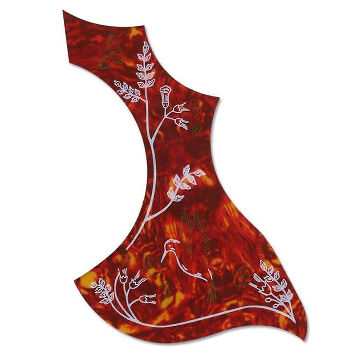Autocollant auto-visqueux pour pickguard de guitare, motif fleur, oiseau et papillon