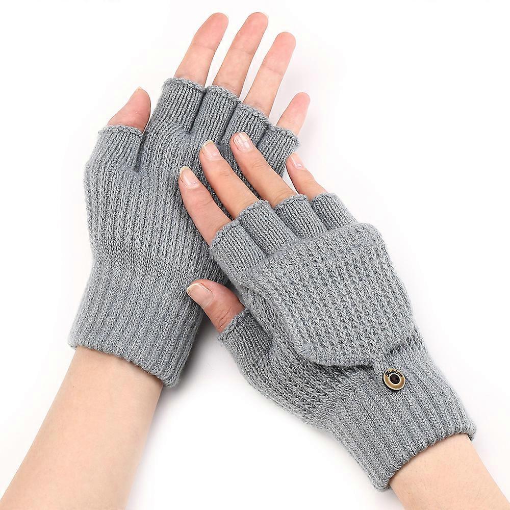 Solid color gloves, dual-purpose warm gloves