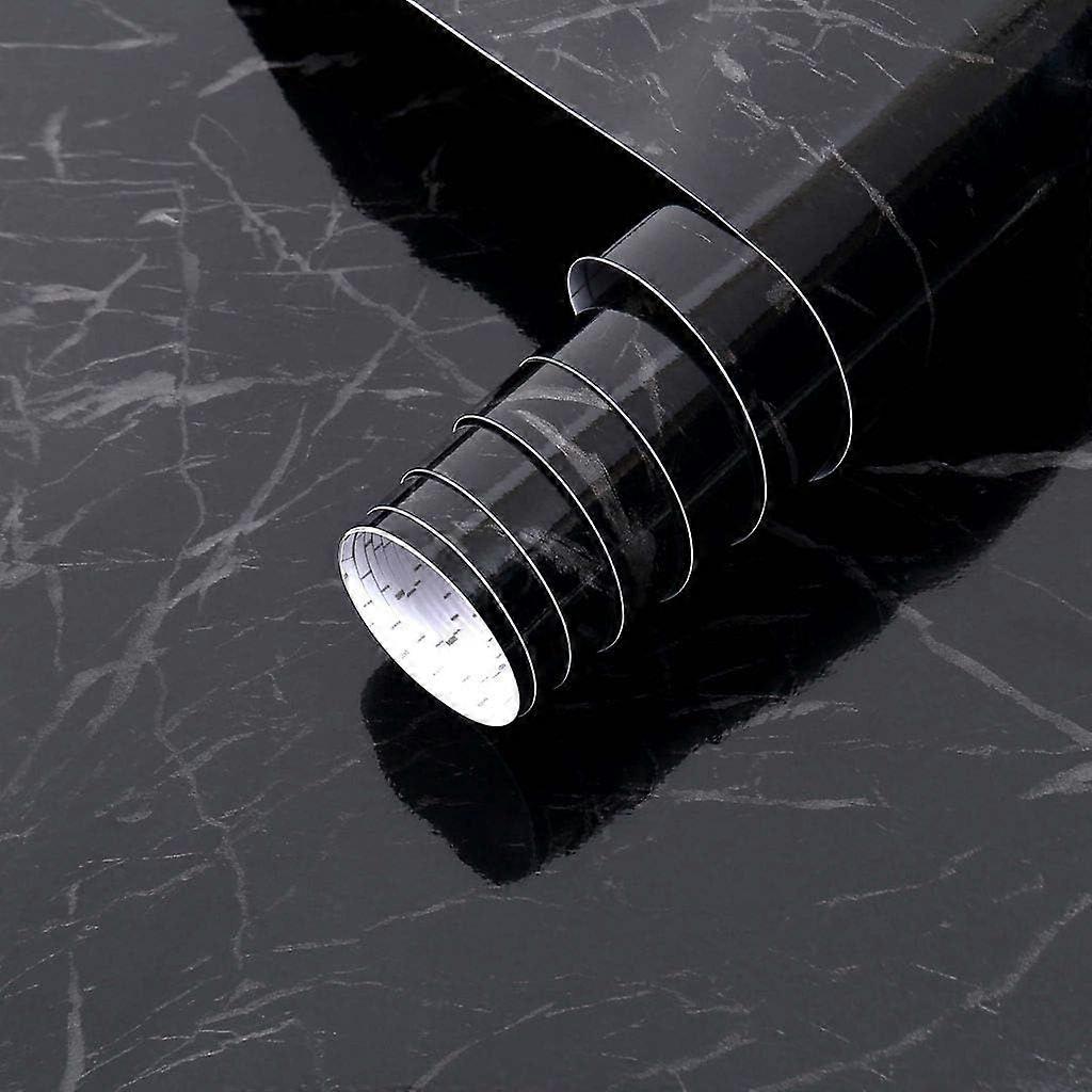 Black Marble Self Adhesive Wallpaper Roll 60*300cm