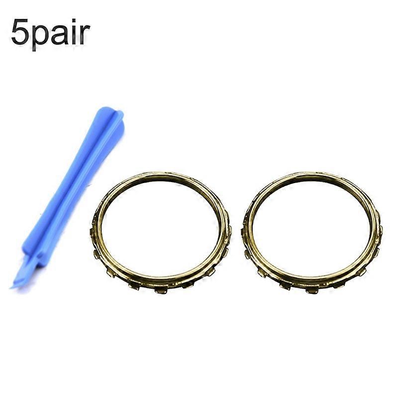 For Xbox One Elite 5pairs 3D Replacement Ring + Screwdriver Handle Accessories, Colour:Gold Plating Gold Plating + Screwdriver