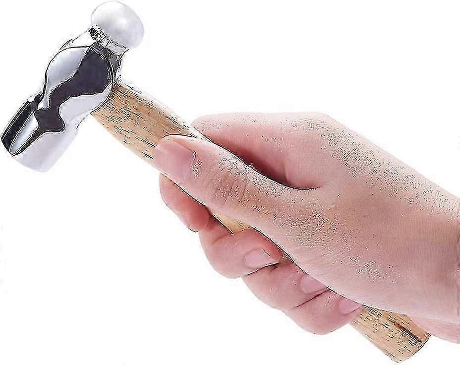 6 بوصة مجوهرات مصغرة مطرقة الحديد تلميح الكرة المطرقة مقبض خشبي قوي لصنع المجوهرات DIY الحرفية