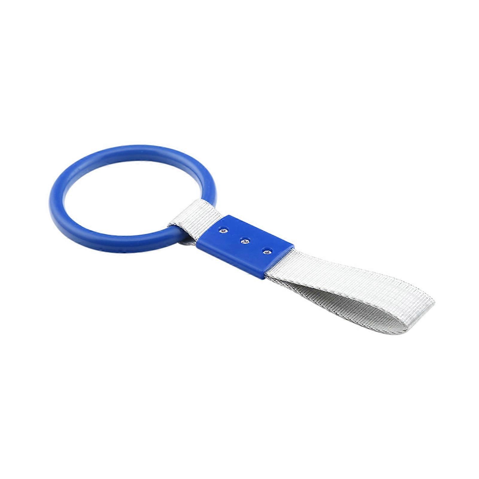 Round Ring Car Handle Strap Charm 9.65" Nylon Red Blue Black